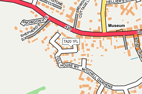 TA20 1FL map - OS OpenMap – Local (Ordnance Survey)