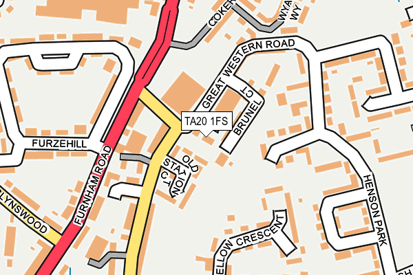 TA20 1FS map - OS OpenMap – Local (Ordnance Survey)