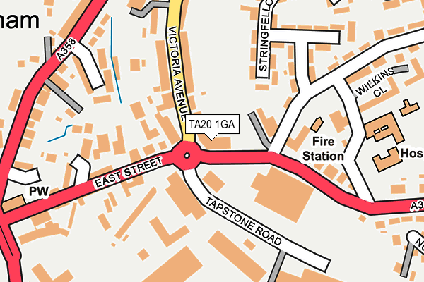 TA20 1GA map - OS OpenMap – Local (Ordnance Survey)