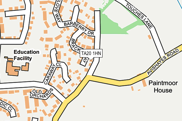 TA20 1HN map - OS OpenMap – Local (Ordnance Survey)