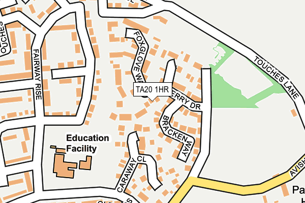 TA20 1HR map - OS OpenMap – Local (Ordnance Survey)