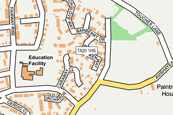 TA20 1HS map - OS OpenMap – Local (Ordnance Survey)