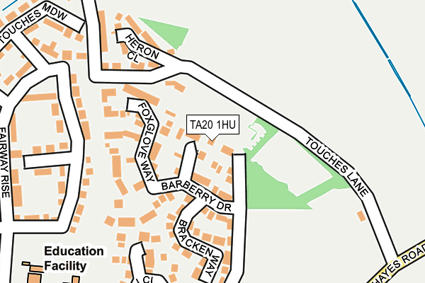 TA20 1HU map - OS OpenMap – Local (Ordnance Survey)