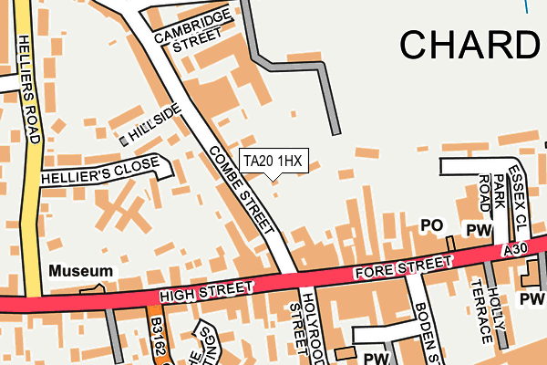 TA20 1HX map - OS OpenMap – Local (Ordnance Survey)
