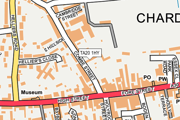 TA20 1HY map - OS OpenMap – Local (Ordnance Survey)
