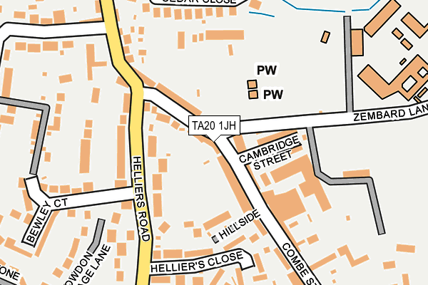 TA20 1JH map - OS OpenMap – Local (Ordnance Survey)
