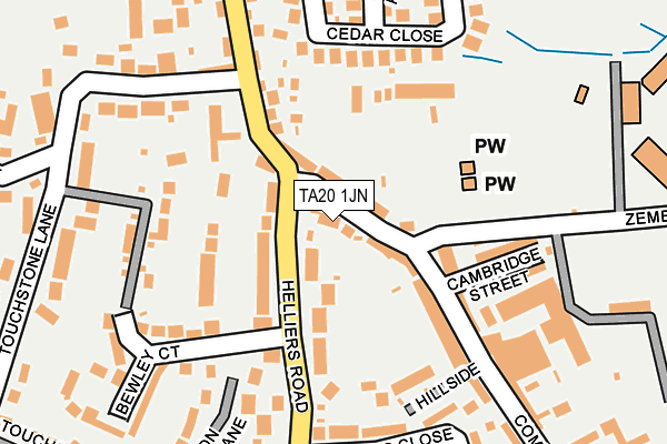 TA20 1JN map - OS OpenMap – Local (Ordnance Survey)