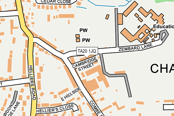 TA20 1JQ map - OS OpenMap – Local (Ordnance Survey)