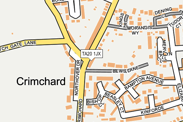 TA20 1JX map - OS OpenMap – Local (Ordnance Survey)