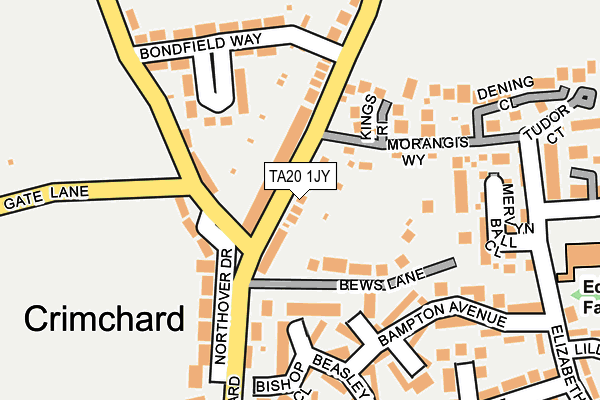 TA20 1JY map - OS OpenMap – Local (Ordnance Survey)