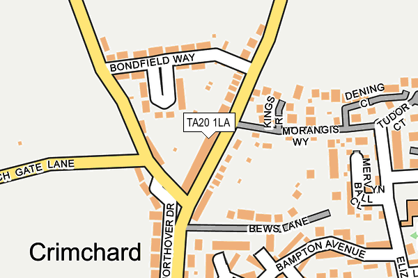 TA20 1LA map - OS OpenMap – Local (Ordnance Survey)