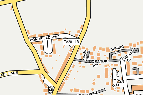 TA20 1LB map - OS OpenMap – Local (Ordnance Survey)