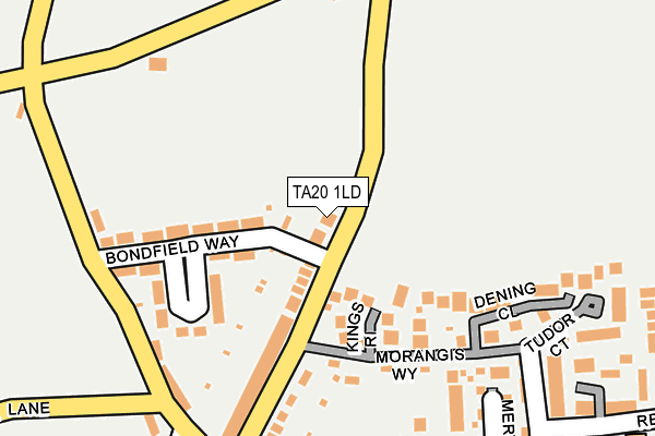 TA20 1LD map - OS OpenMap – Local (Ordnance Survey)