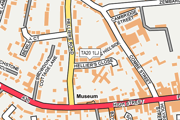 TA20 1LJ map - OS OpenMap – Local (Ordnance Survey)