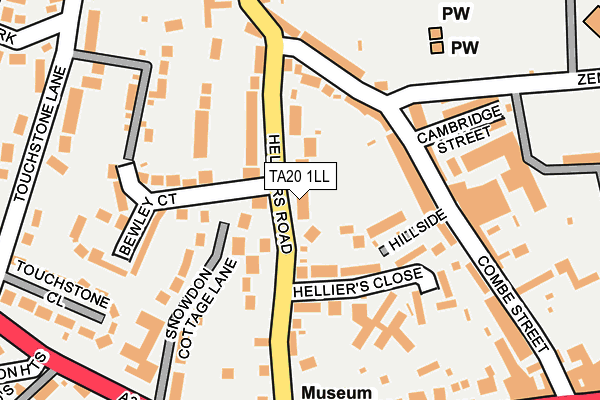 TA20 1LL map - OS OpenMap – Local (Ordnance Survey)