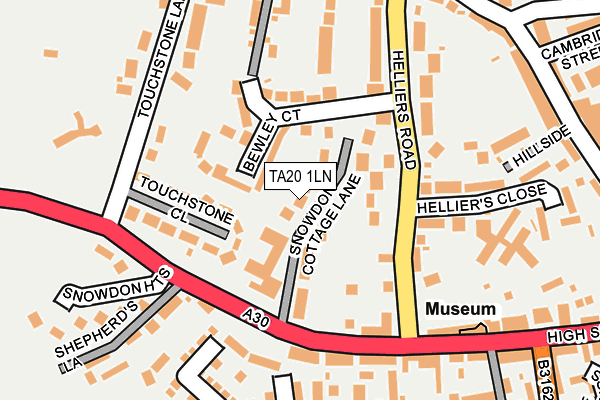 TA20 1LN map - OS OpenMap – Local (Ordnance Survey)