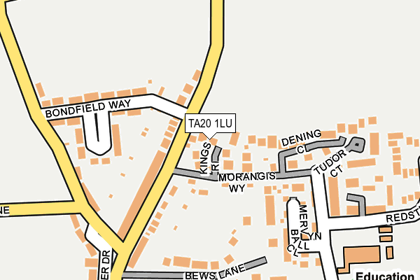 TA20 1LU map - OS OpenMap – Local (Ordnance Survey)