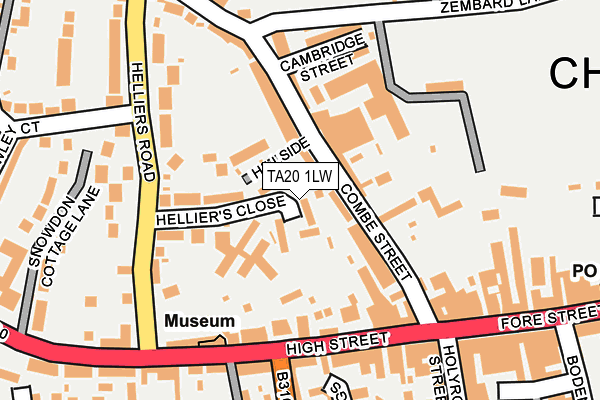 TA20 1LW map - OS OpenMap – Local (Ordnance Survey)