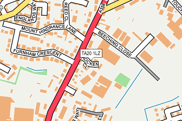 TA20 1LZ map - OS OpenMap – Local (Ordnance Survey)