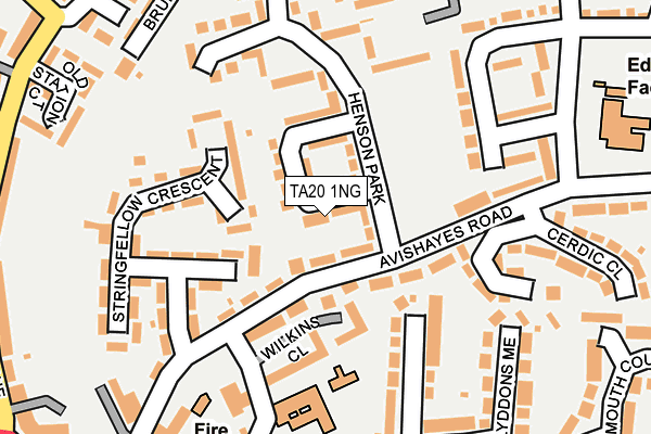 TA20 1NG map - OS OpenMap – Local (Ordnance Survey)