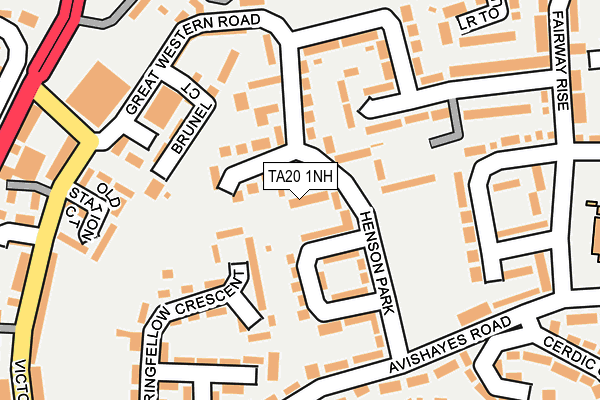 TA20 1NH map - OS OpenMap – Local (Ordnance Survey)