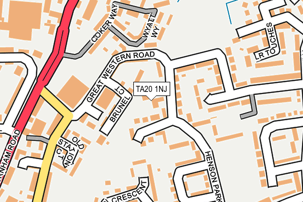 TA20 1NJ map - OS OpenMap – Local (Ordnance Survey)