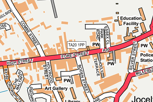 TA20 1PP map - OS OpenMap – Local (Ordnance Survey)