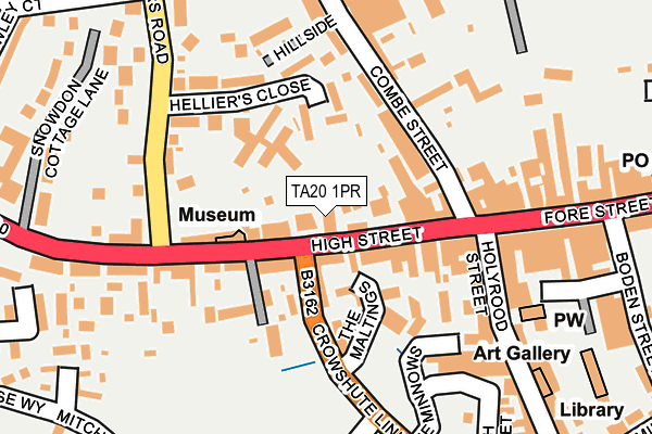 TA20 1PR map - OS OpenMap – Local (Ordnance Survey)