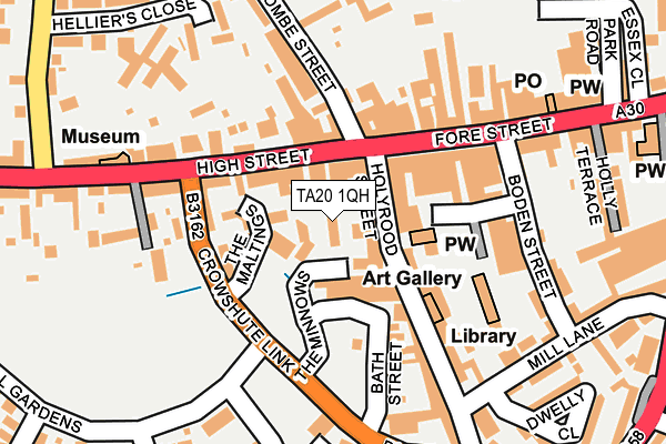 TA20 1QH map - OS OpenMap – Local (Ordnance Survey)