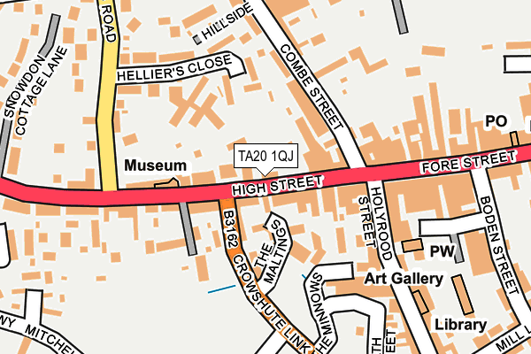 TA20 1QJ map - OS OpenMap – Local (Ordnance Survey)