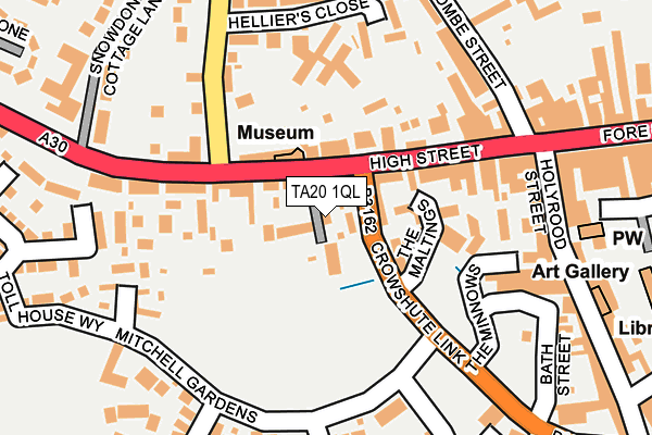 TA20 1QL map - OS OpenMap – Local (Ordnance Survey)