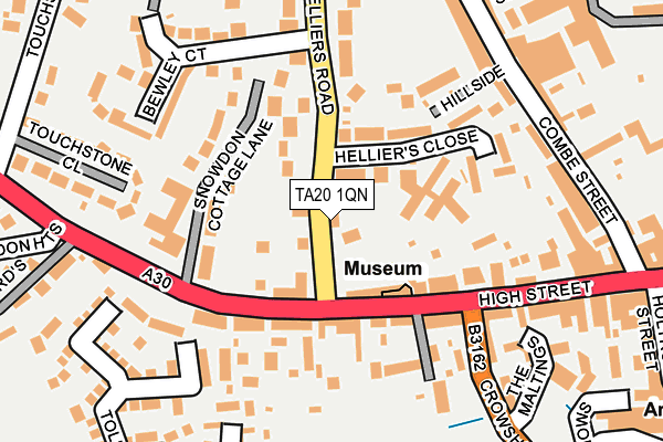 TA20 1QN map - OS OpenMap – Local (Ordnance Survey)