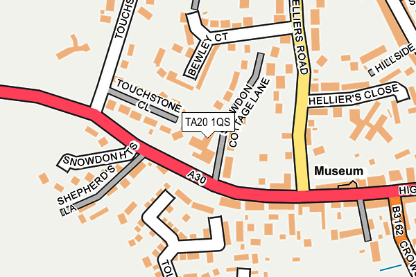 TA20 1QS map - OS OpenMap – Local (Ordnance Survey)