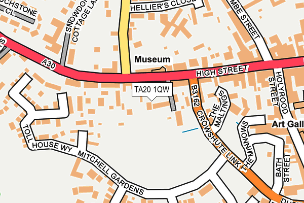 TA20 1QW map - OS OpenMap – Local (Ordnance Survey)