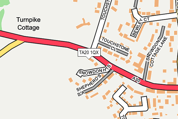 TA20 1QX map - OS OpenMap – Local (Ordnance Survey)