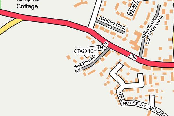 TA20 1QY map - OS OpenMap – Local (Ordnance Survey)