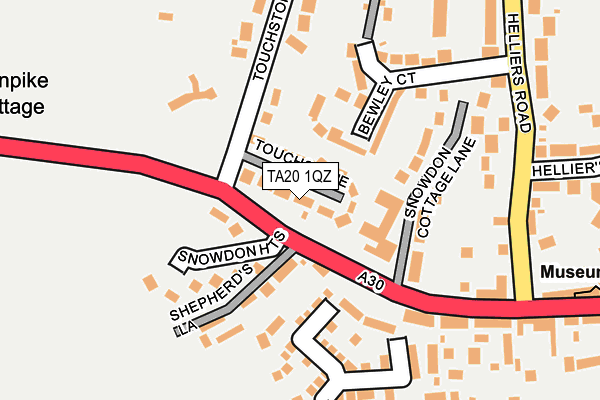 TA20 1QZ map - OS OpenMap – Local (Ordnance Survey)