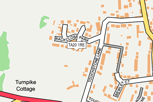 TA20 1RE map - OS OpenMap – Local (Ordnance Survey)