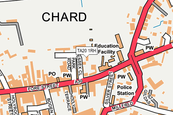 TA20 1RH map - OS OpenMap – Local (Ordnance Survey)