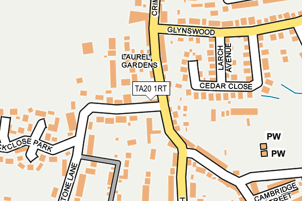 TA20 1RT map - OS OpenMap – Local (Ordnance Survey)