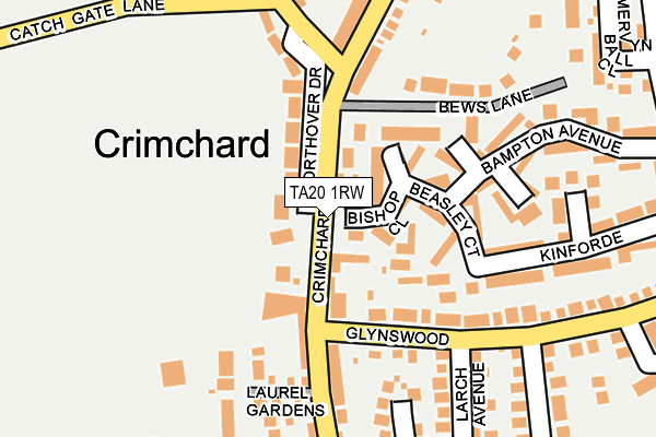 TA20 1RW map - OS OpenMap – Local (Ordnance Survey)