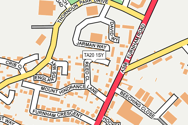 TA20 1SY map - OS OpenMap – Local (Ordnance Survey)