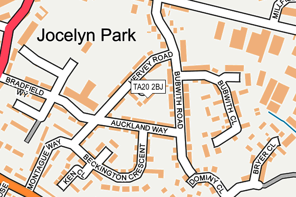 TA20 2BJ map - OS OpenMap – Local (Ordnance Survey)