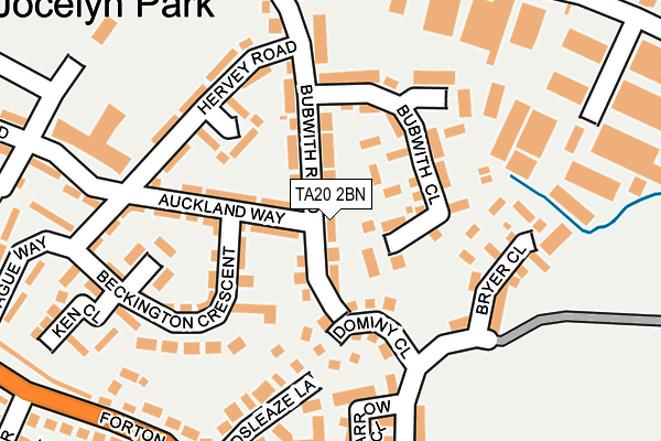 TA20 2BN map - OS OpenMap – Local (Ordnance Survey)