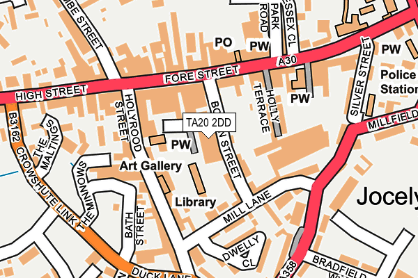 TA20 2DD map - OS OpenMap – Local (Ordnance Survey)