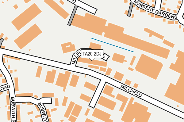 TA20 2DJ map - OS OpenMap – Local (Ordnance Survey)