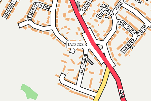 TA20 2DS map - OS OpenMap – Local (Ordnance Survey)