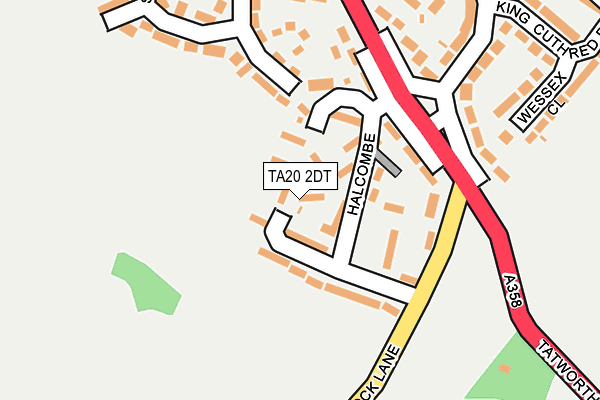 TA20 2DT map - OS OpenMap – Local (Ordnance Survey)