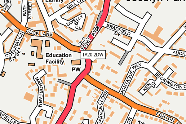 TA20 2DW map - OS OpenMap – Local (Ordnance Survey)