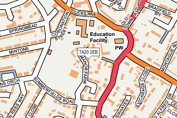 TA20 2EB map - OS OpenMap – Local (Ordnance Survey)